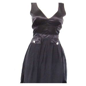 Burberry Sleeveless Black Silk Dress